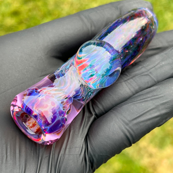 Black Plasma Chillum Glass Pipe Tako Glass   