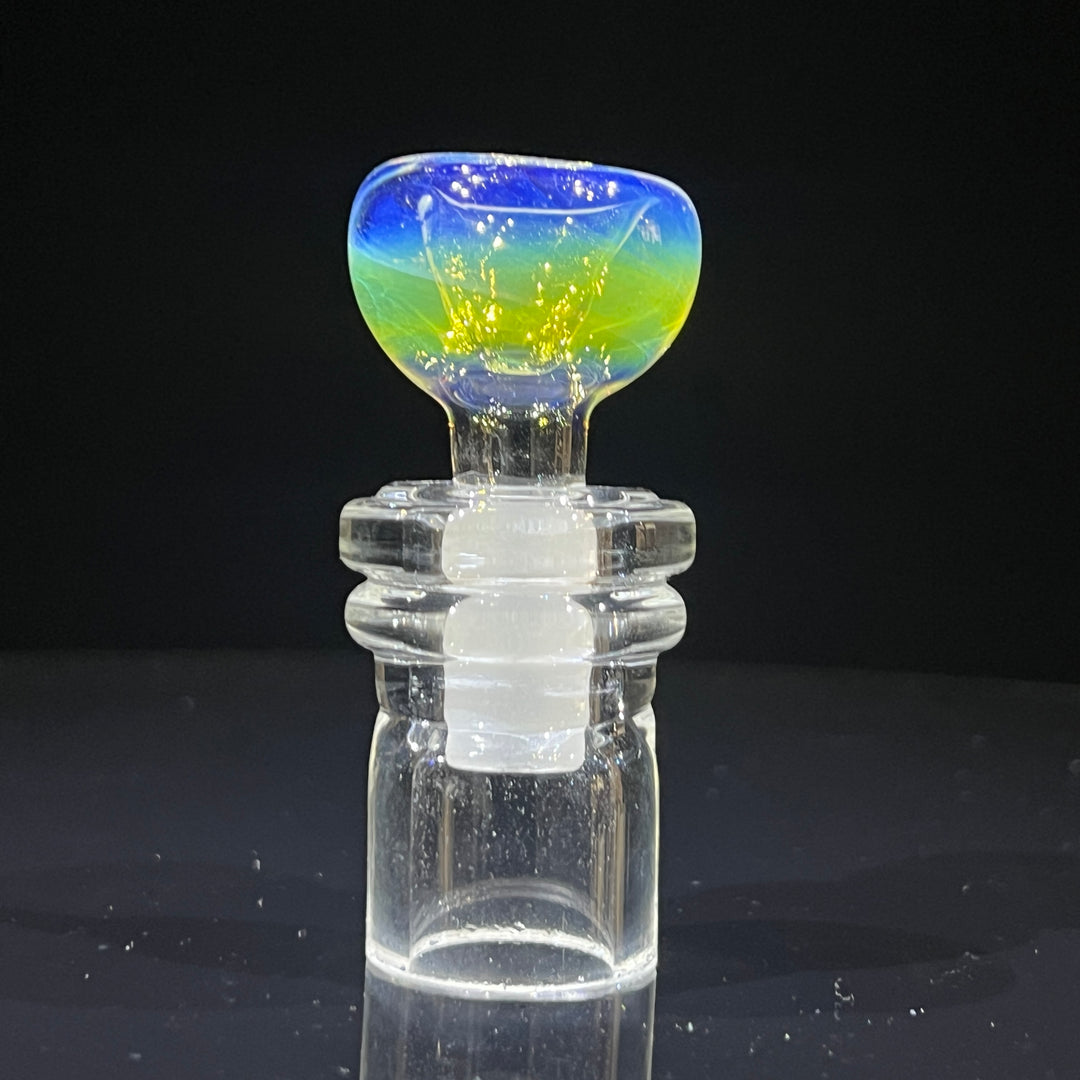 8" Fumed Color Squiggle Beaker Bong Glass Pipe Mary Jane's Glass