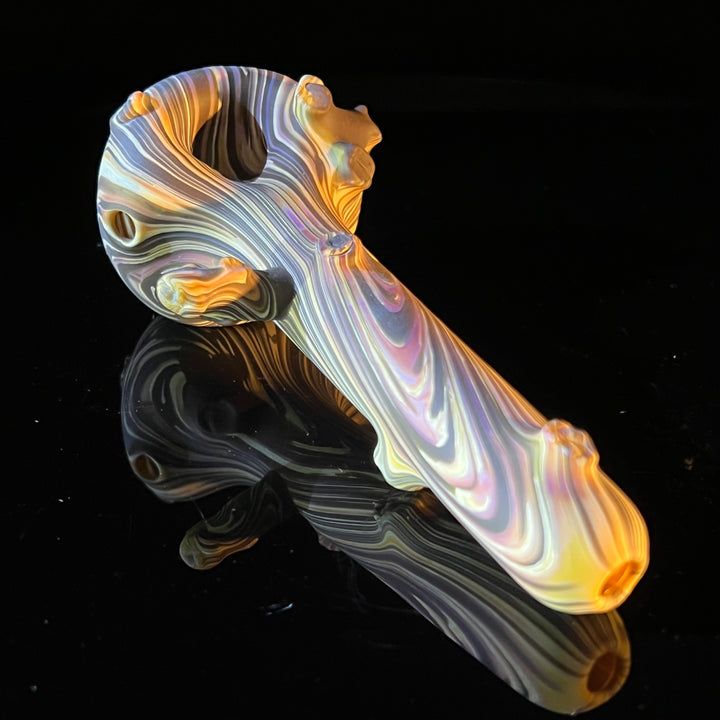 Woodgrain Branch Spoon Glass Pipe Wazoo Glass   