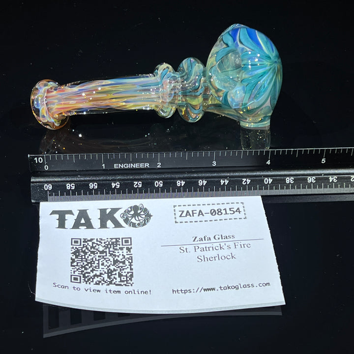 St. Patrick's Fire Sherlock Glass Pipe Zafa Glass