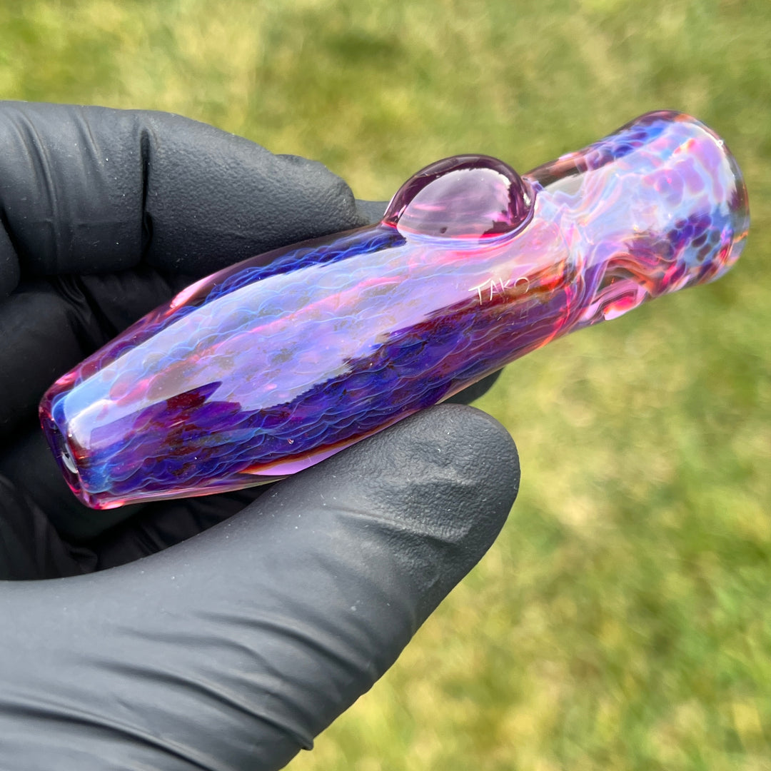 Black Plasma Chillum Glass Pipe Tako Glass   