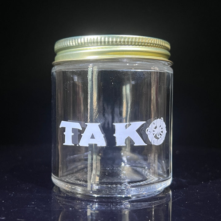 Tako Label 4 oz Jar  Tako Glass Glow in the Dark  