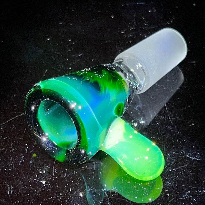 14mm Experimental Green Martini Pullslide Accessory Tako Glass   