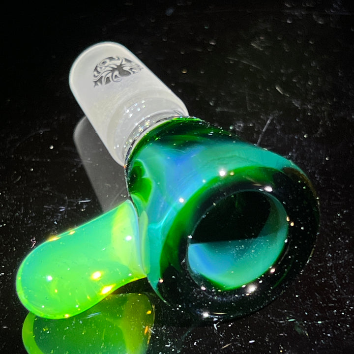 14mm Experimental Green Martini Pullslide Accessory Tako Glass   