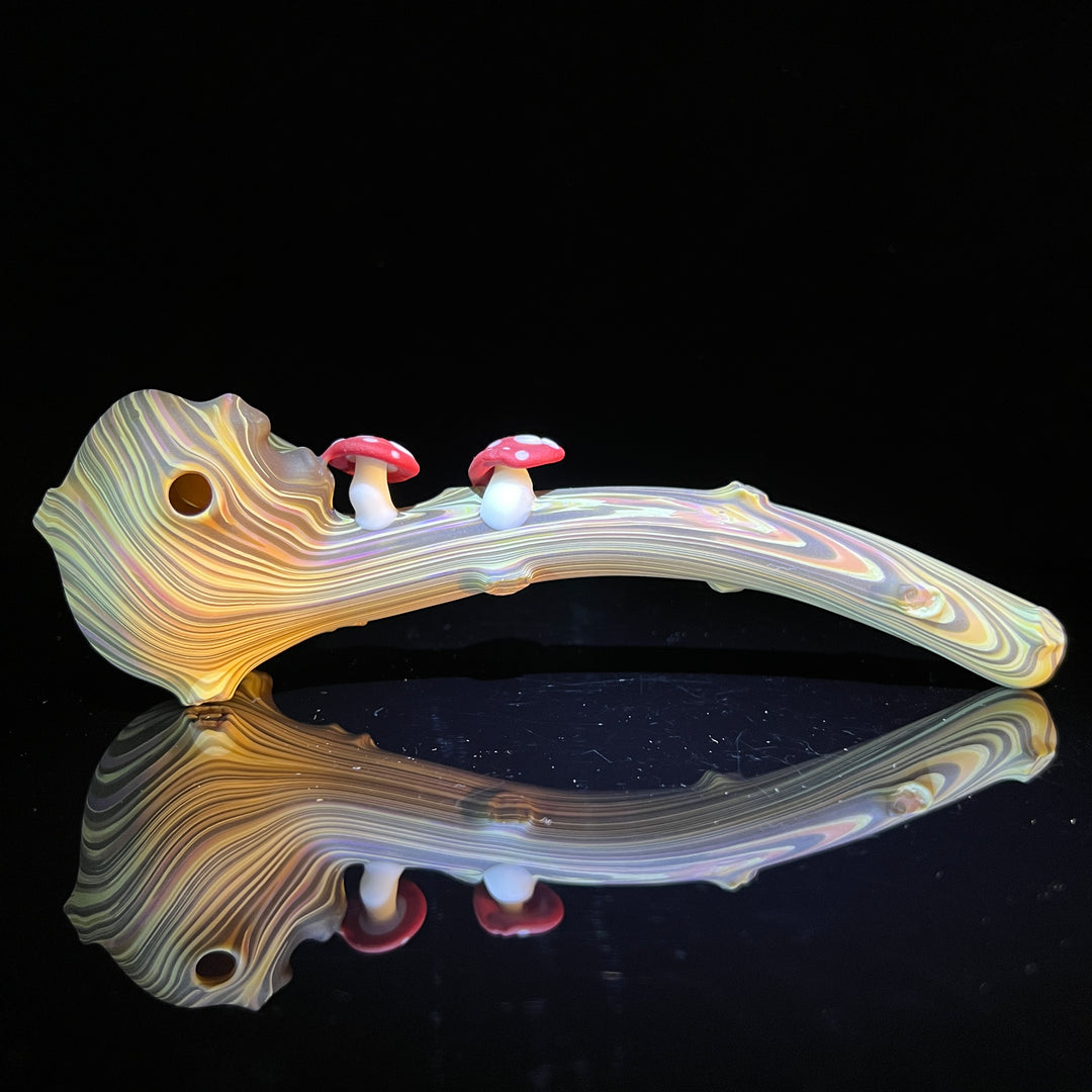 Woodgrain Mushroom Gandalf Pipe Glass Pipe Wazoo Glass   