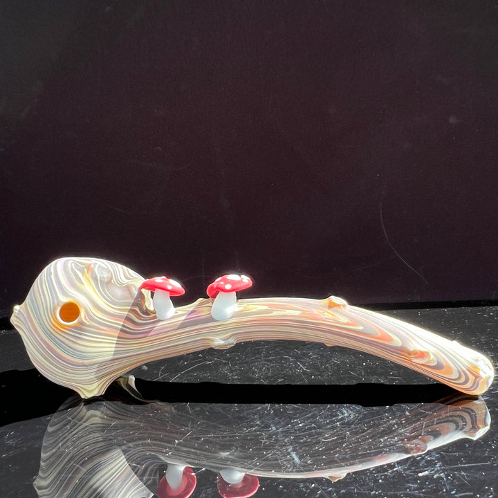 Woodgrain Mushroom Gandalf Pipe Glass Pipe Wazoo Glass   