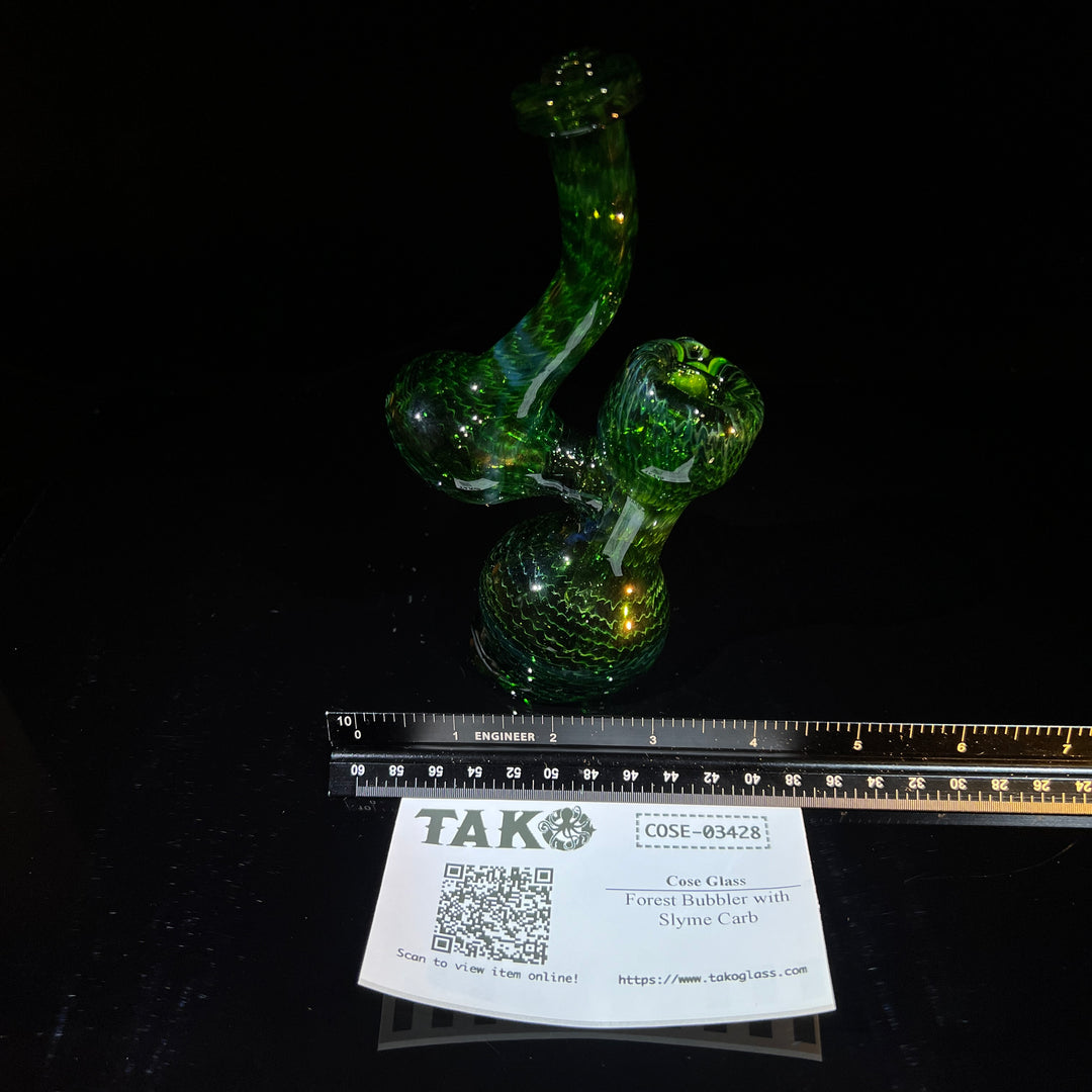 Forest Bubbler with Slyme Carb Glass Pipe Cose Glass   