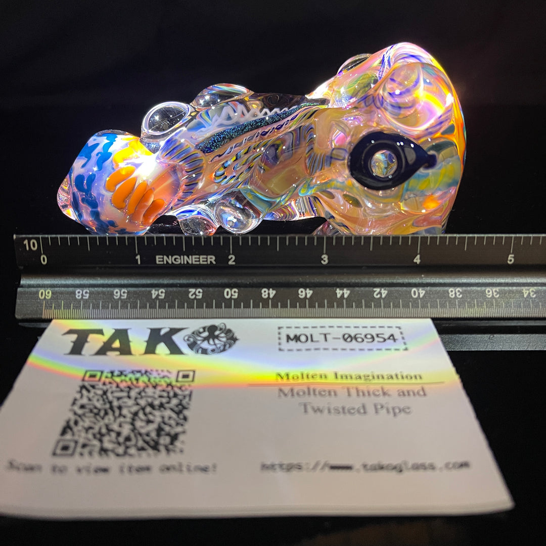 Molten Thick and Twisted Pipe Glass Pipe Molten Imagination   