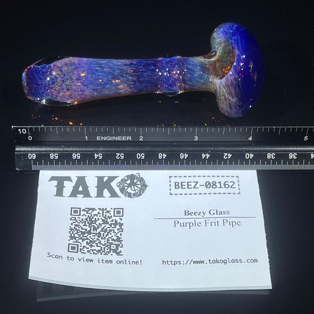 Purple Frit Pipe Glass Pipe Beezy Glass