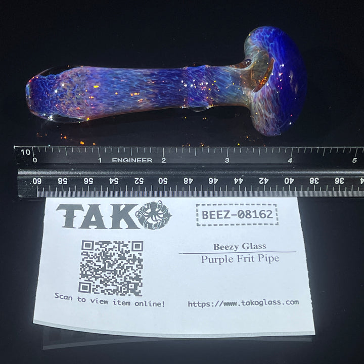 Purple Frit Pipe Glass Pipe Beezy Glass