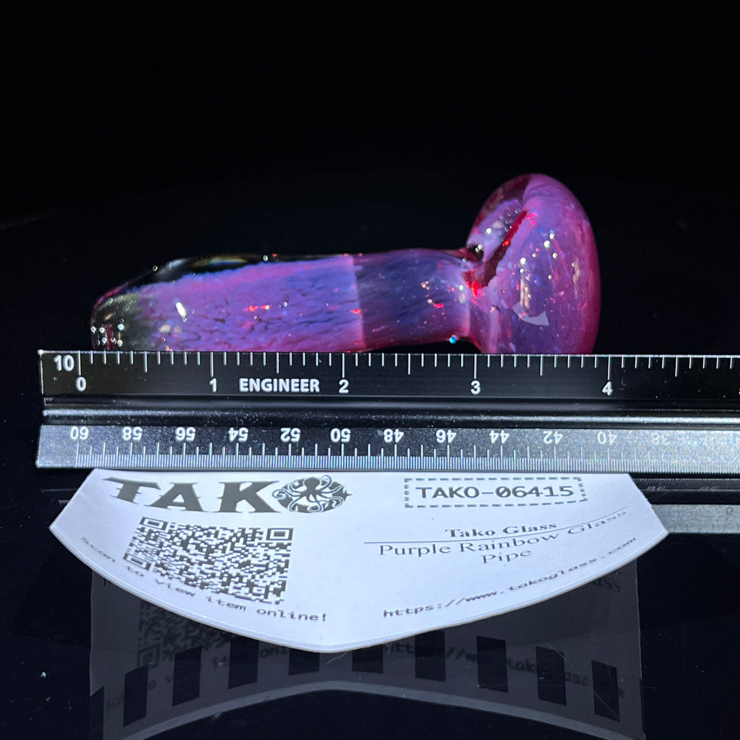 Purple Rainbow Glass Pipe Glass Pipe Tako Glass   