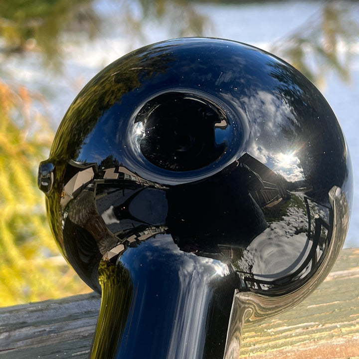 12.5" Black Party Bowl Pipe Glass Pipe Mary Jane's Glass