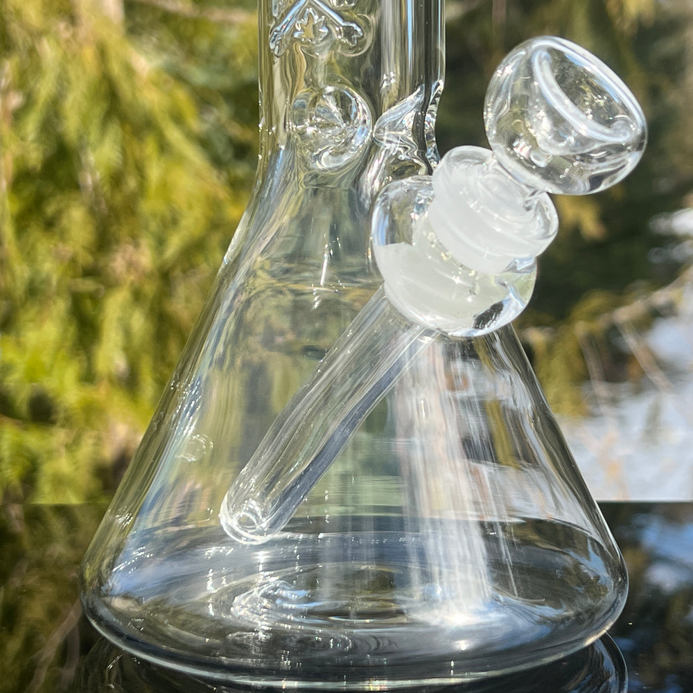 10" Mushroom Beaker Bong Glass Pipe Mary Jane's Glass