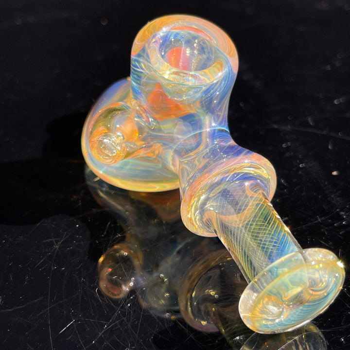 Silver and Gold Fumed Hammer Glass Pipe STF Glass   