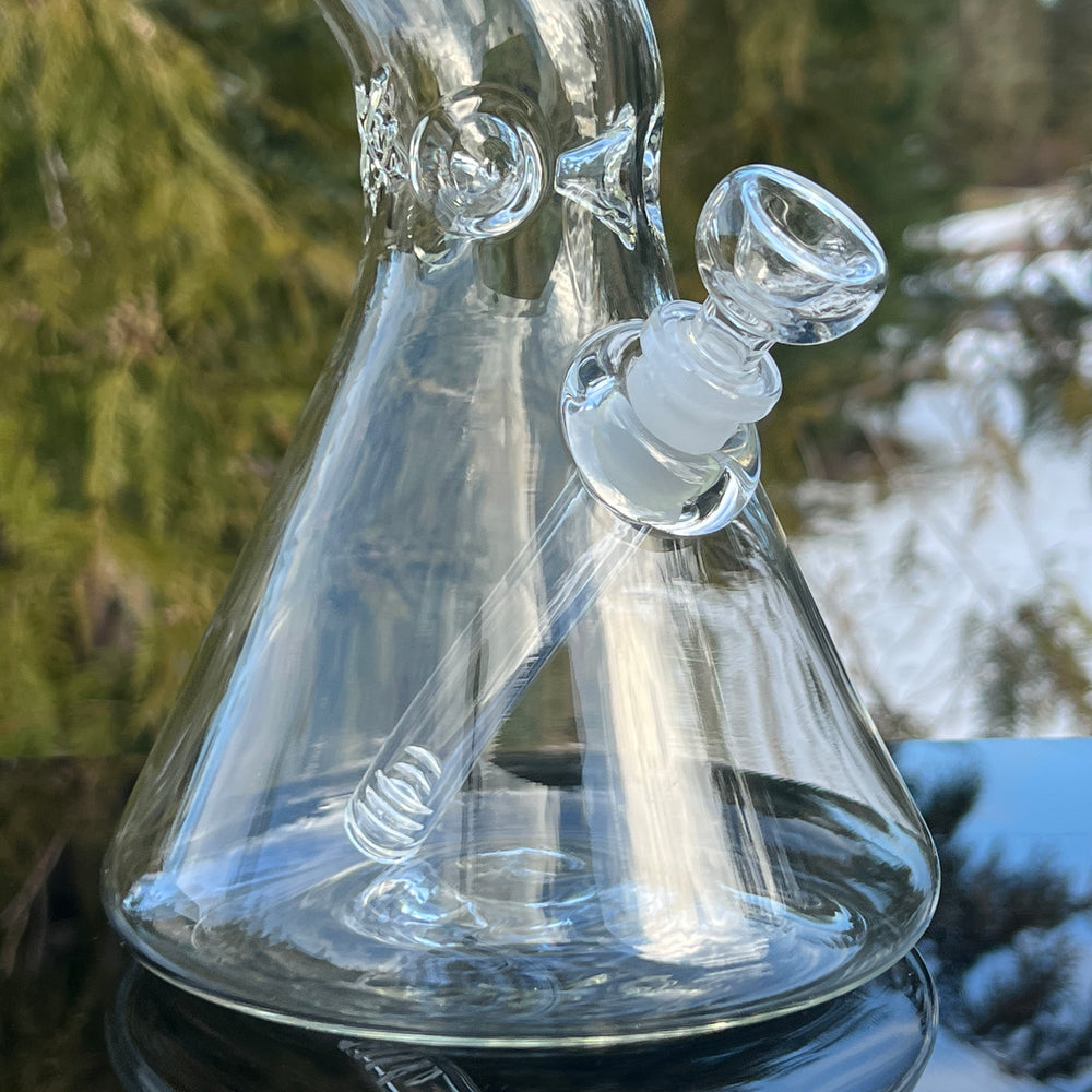 18" Zig Zag Beaker Bong Glass Pipe Mary Jane's Glass