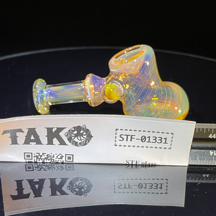 Silver and Gold Fumed Hammer Glass Pipe STF Glass   