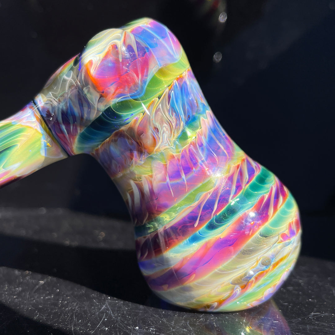 Purple Tie Dye Hammer Bubbler Glass Pipe Jedi Glassworks   