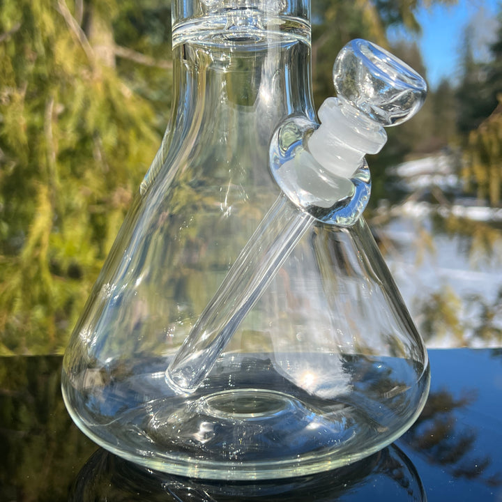 15" Double Perc Beaker Glass Pipe Mary Jane's Glass