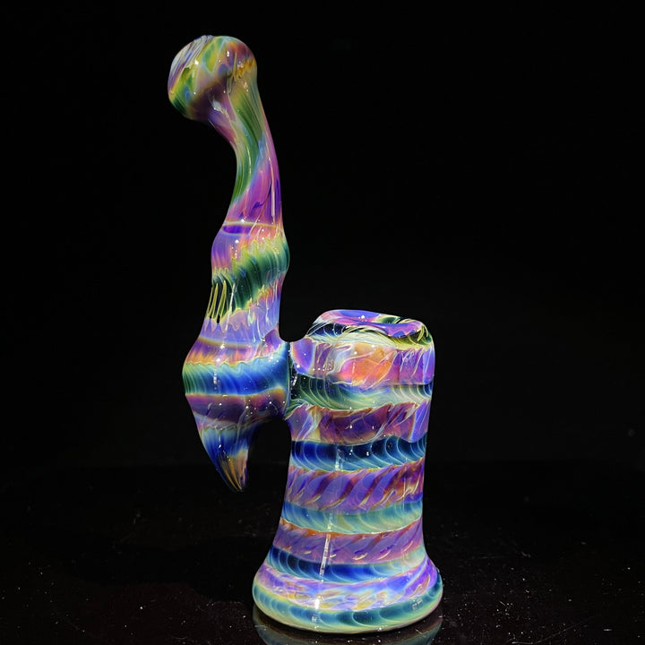 Purple Tie Dye Sherlock Bubbler Glass Pipe Jedi Glassworks   