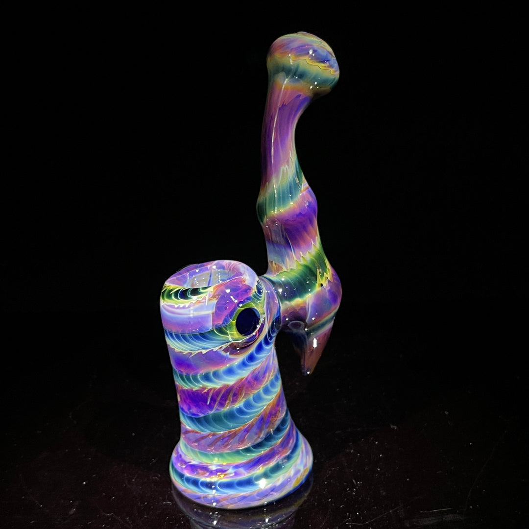 Purple Tie Dye Sherlock Bubbler Glass Pipe Jedi Glassworks   