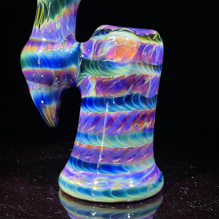 Purple Tie Dye Sherlock Bubbler Glass Pipe Jedi Glassworks   