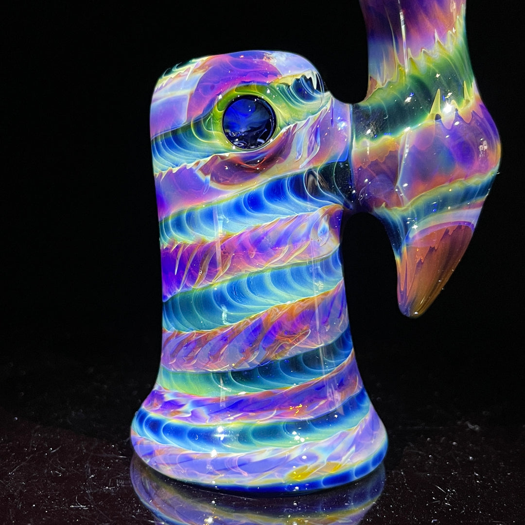 Purple Tie Dye Sherlock Bubbler Glass Pipe Jedi Glassworks   