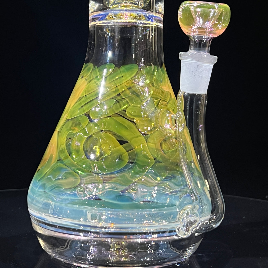 15" Gold Fumed Double Perc with Halo Beaker Bong Glass Pipe Mary Jane's Glass