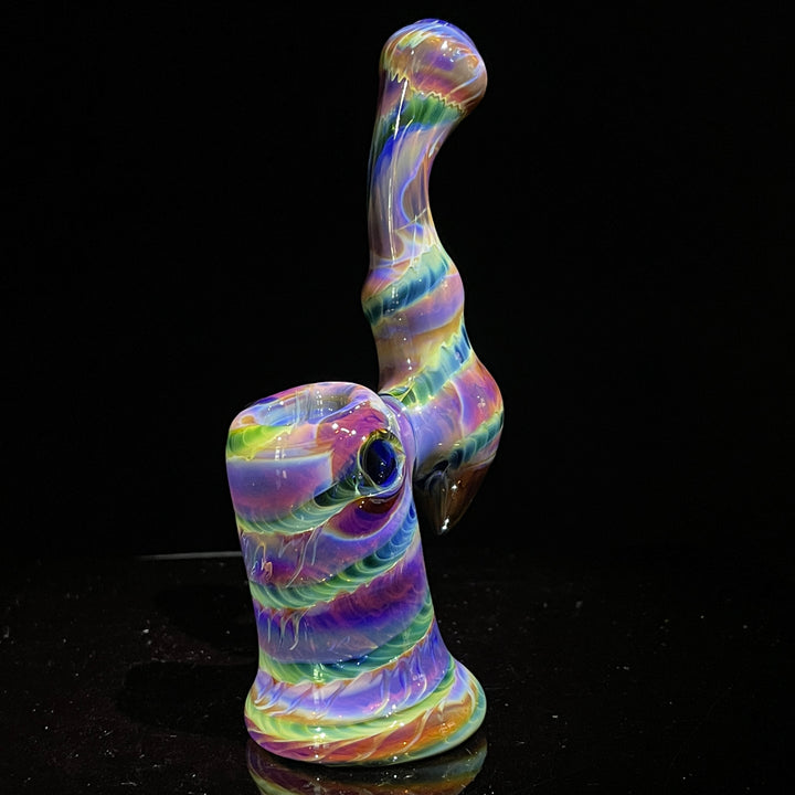 Purple Tie Dye Sherlock Bubbler Glass Pipe Jedi Glassworks   