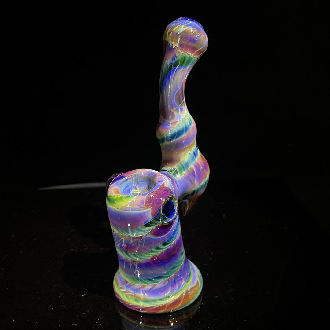 Purple Tie Dye Sherlock Bubbler Glass Pipe Jedi Glassworks   