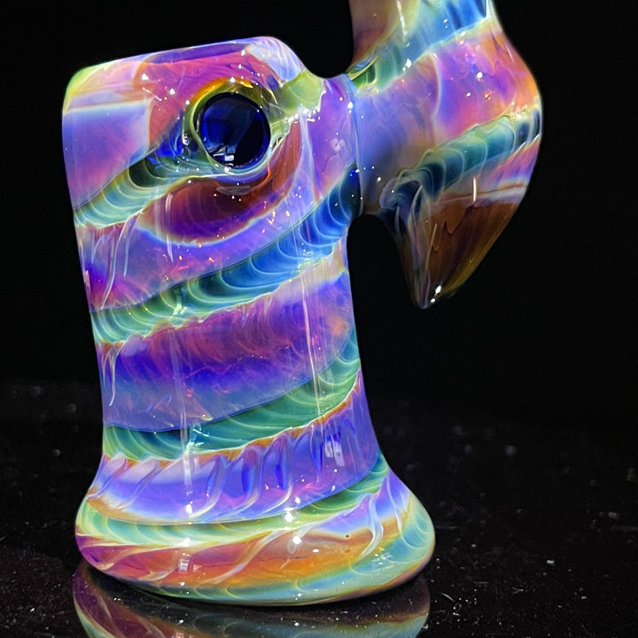 Purple Tie Dye Sherlock Bubbler Glass Pipe Jedi Glassworks   