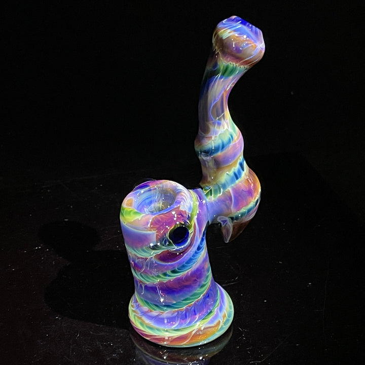 Purple Tie Dye Sherlock Bubbler Glass Pipe Jedi Glassworks   