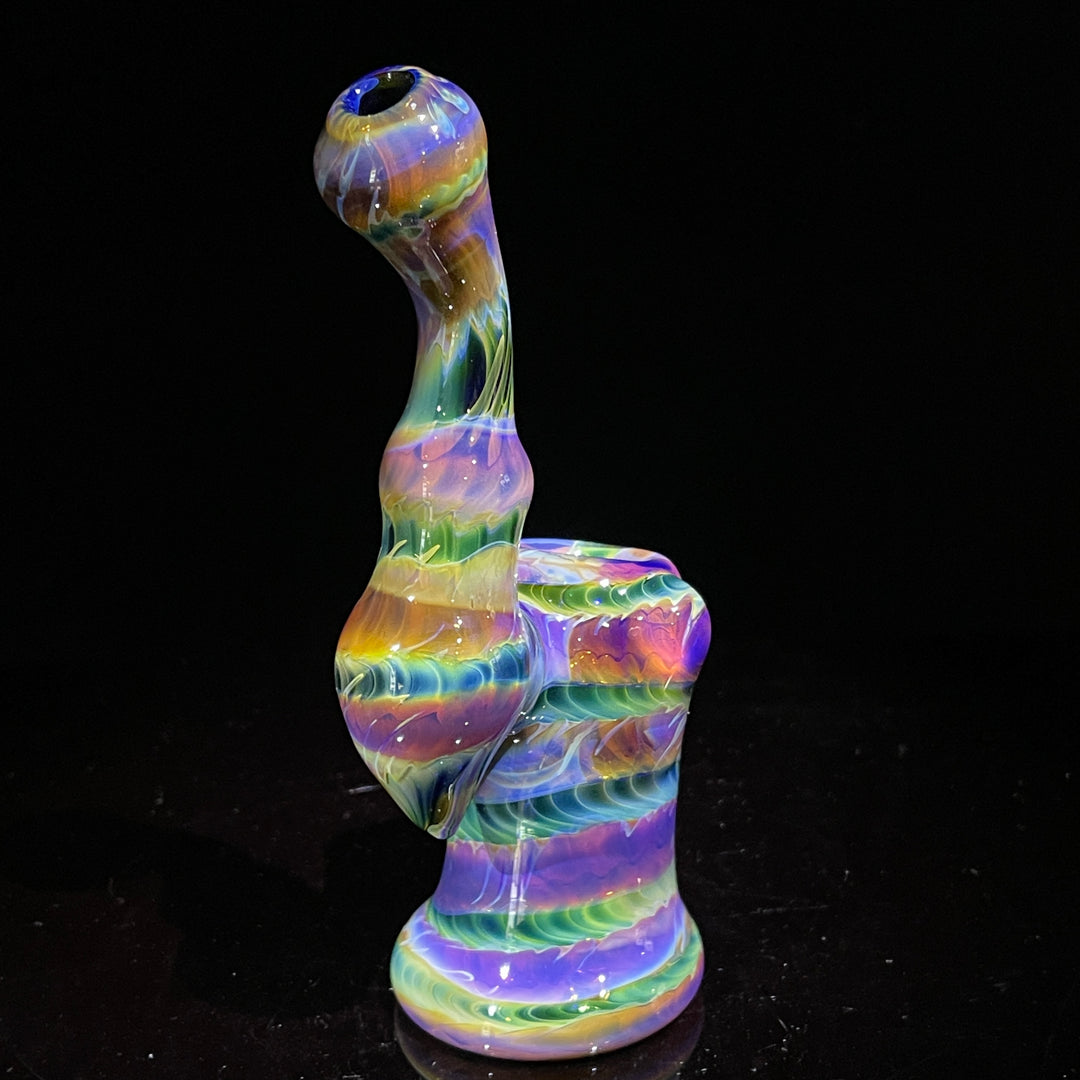 Purple Tie Dye Sherlock Bubbler Glass Pipe Jedi Glassworks   