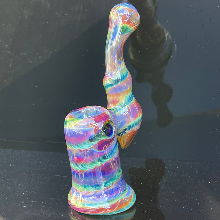 Purple Tie Dye Sherlock Bubbler Glass Pipe Jedi Glassworks   