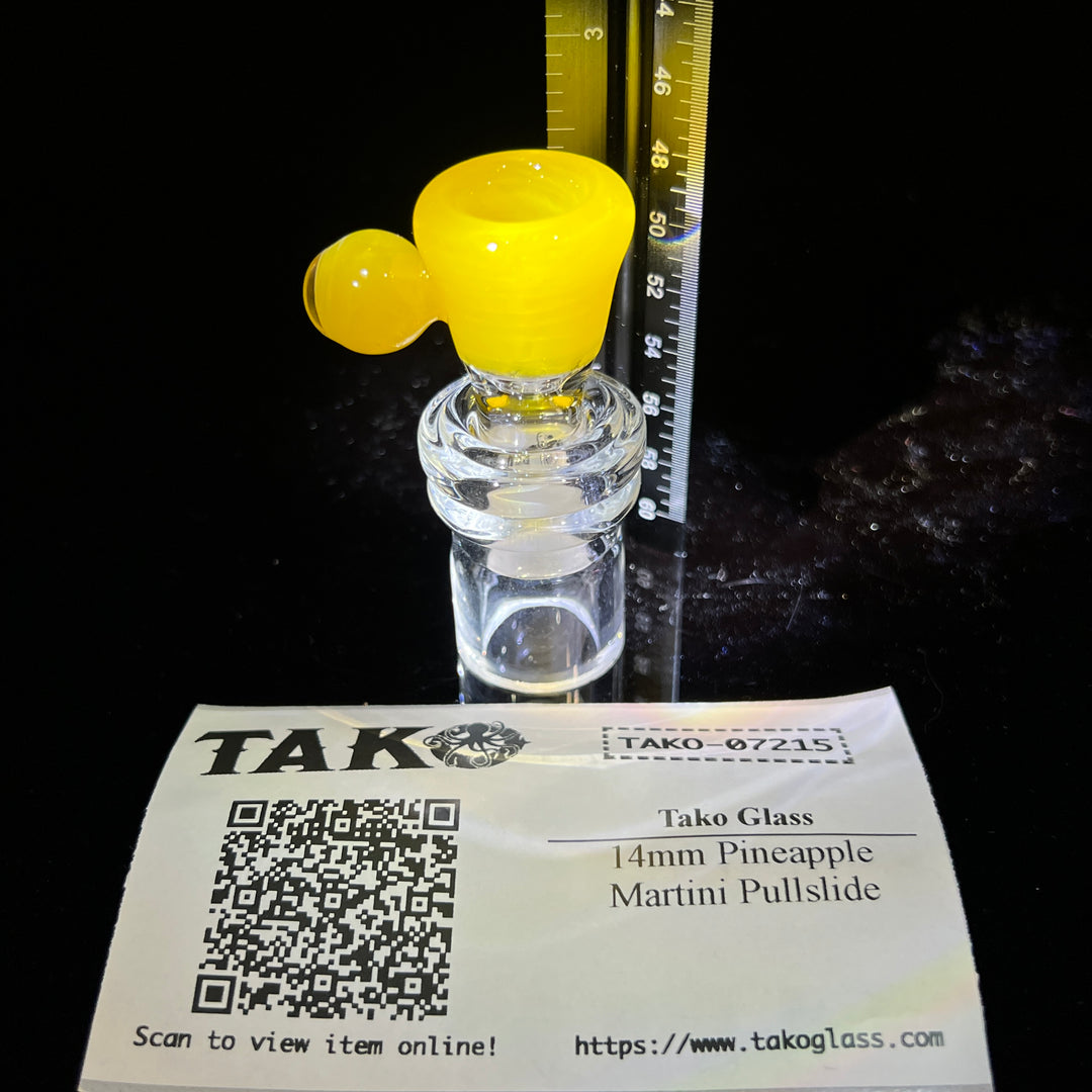 14mm Pineapple Martini Pullslide Accessory Tako Glass   