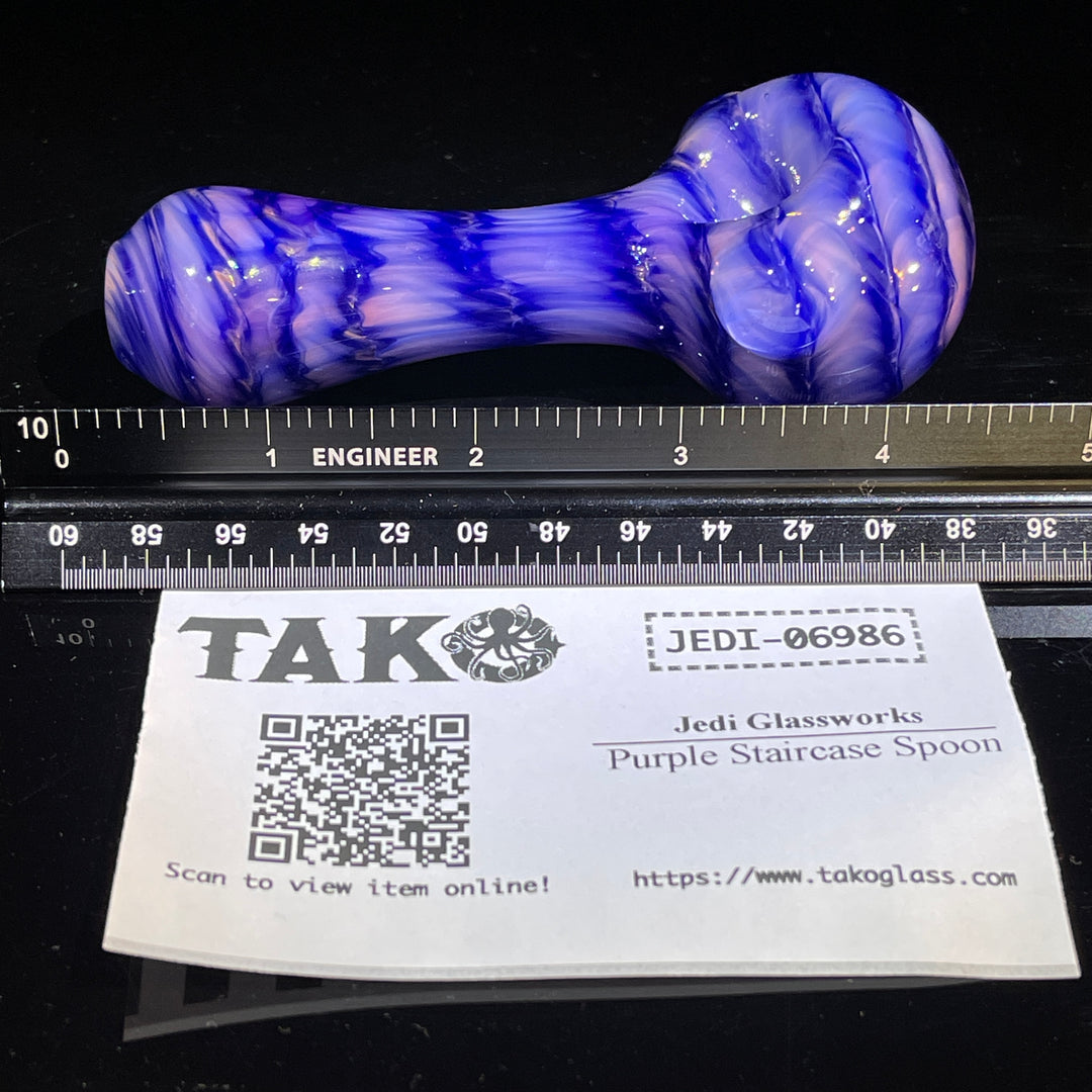 Purple Staircase Spoon Glass Pipe Jedi Glassworks   