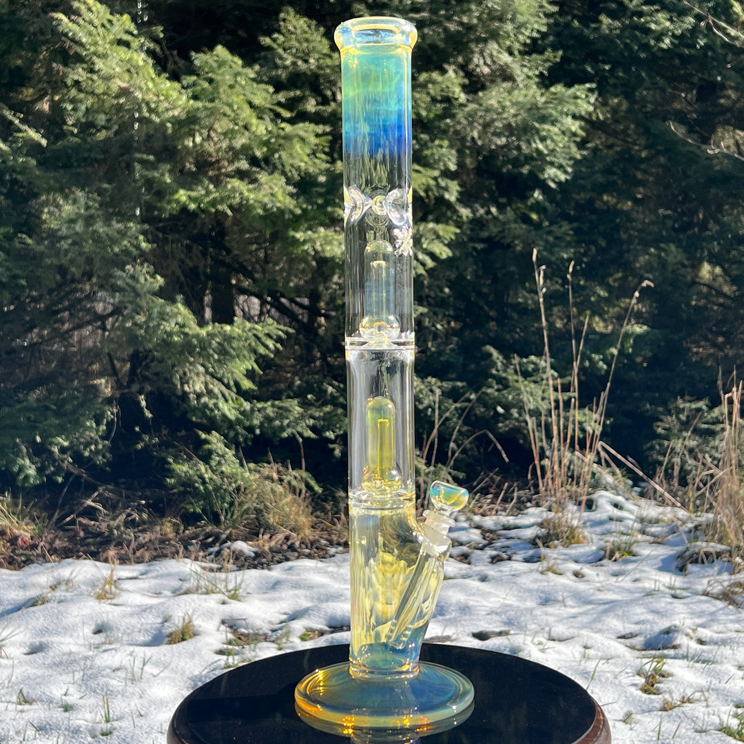 20" Fumed Tripple Perc Straight Bong Glass Pipe Mary Jane's Glass