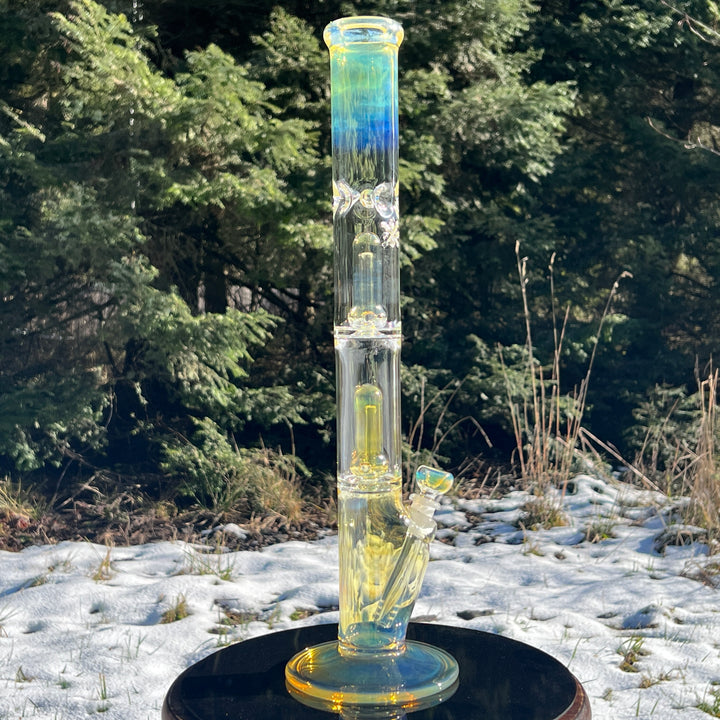 20" Fumed Tripple Perc Straight Bong Glass Pipe Mary Jane's Glass