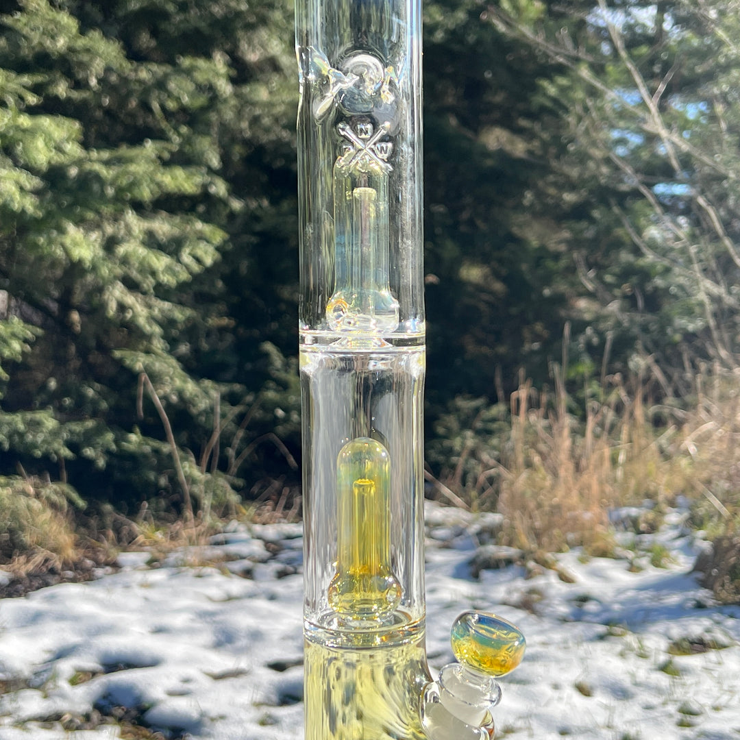 20" Fumed Tripple Perc Straight Bong Glass Pipe Mary Jane's Glass