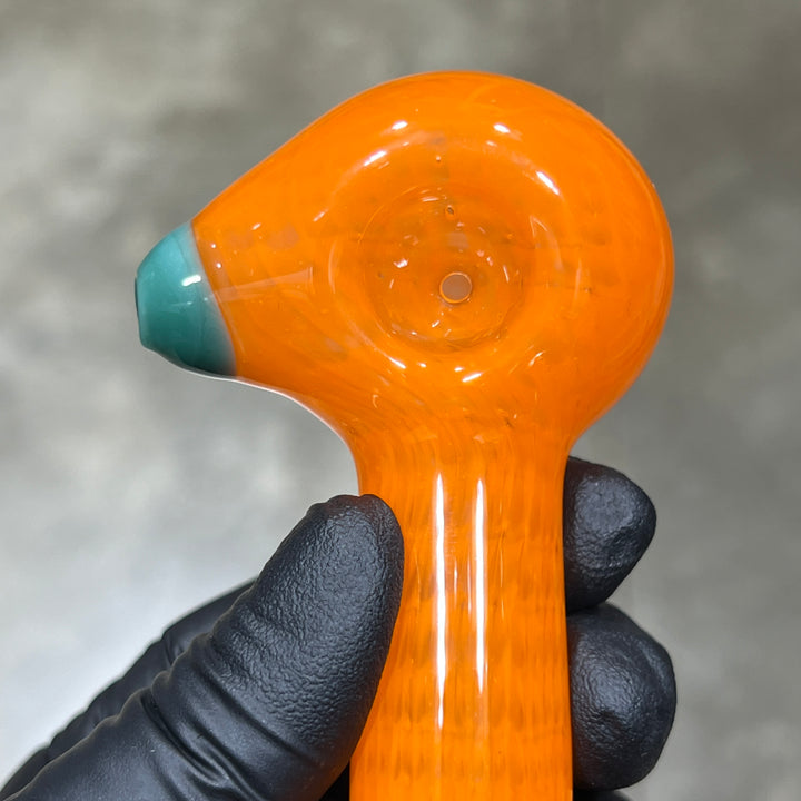 Citrus Orange Fume Spoon Glass Pipe Cose Glass   