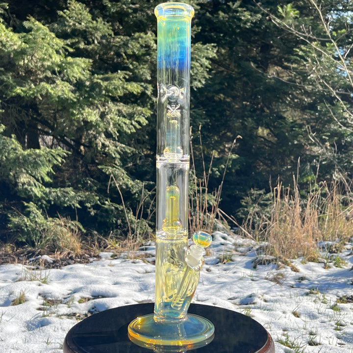 20" Fumed Tripple Perc Straight Bong Glass Pipe Mary Jane's Glass