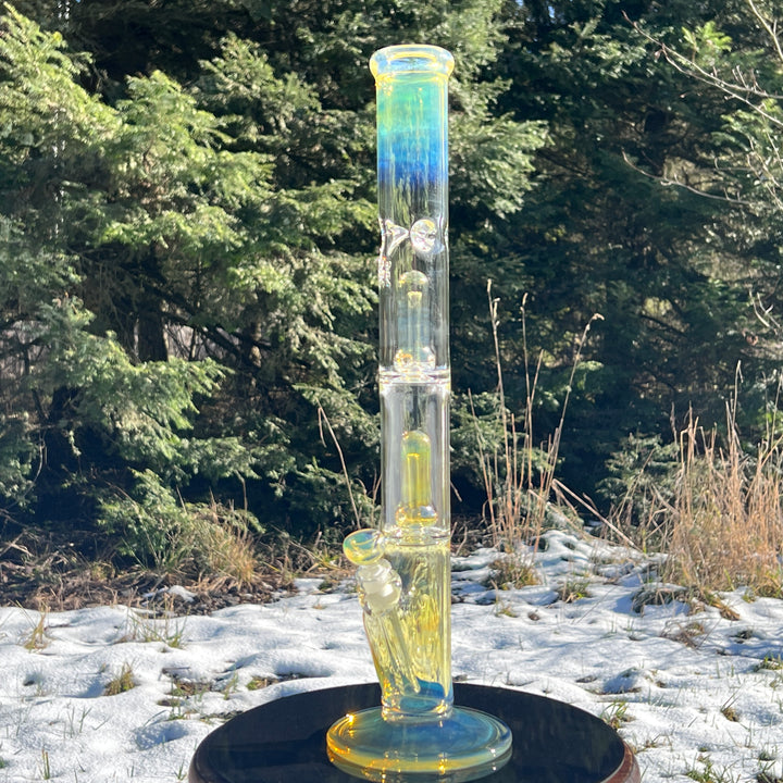 20" Fumed Tripple Perc Straight Bong Glass Pipe Mary Jane's Glass