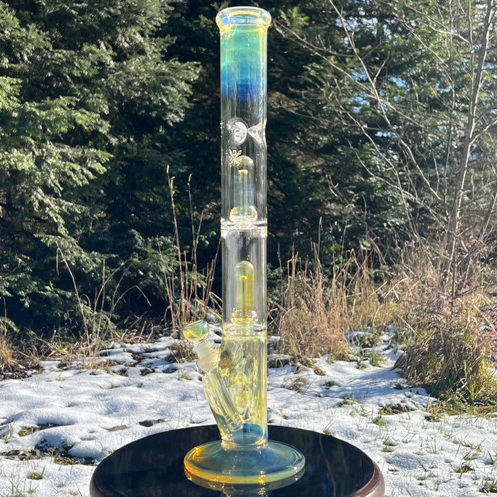 20" Fumed Tripple Perc Straight Bong Glass Pipe Mary Jane's Glass