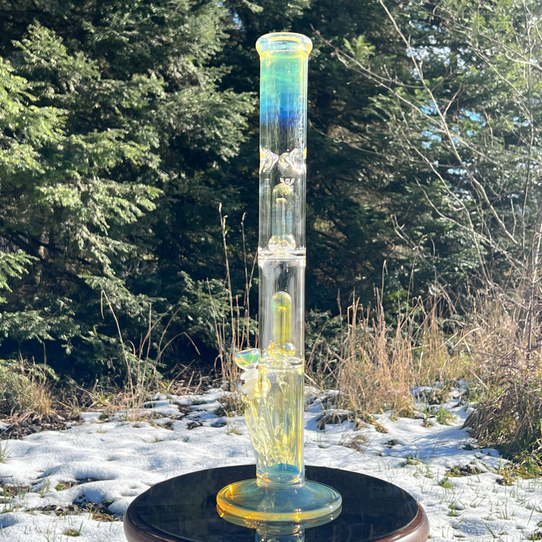 20" Fumed Tripple Perc Straight Bong Glass Pipe Mary Jane's Glass