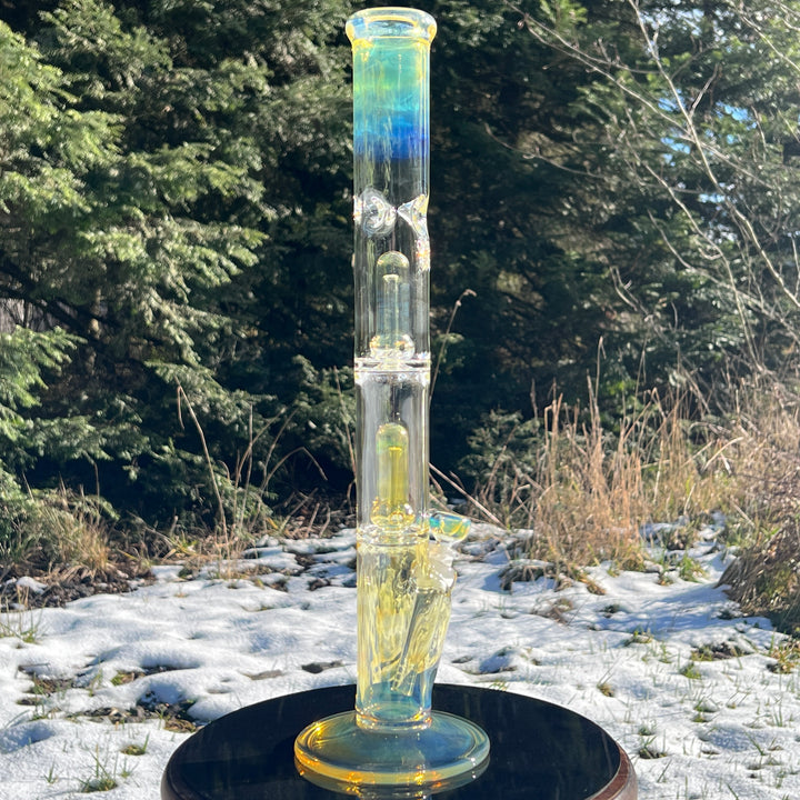 20" Fumed Tripple Perc Straight Bong Glass Pipe Mary Jane's Glass