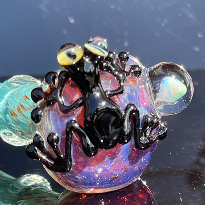 Frog Spoon with Opal Glass Pipe Beezy Glass   