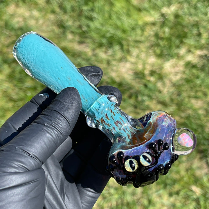 Frog Spoon with Opal Glass Pipe Beezy Glass   