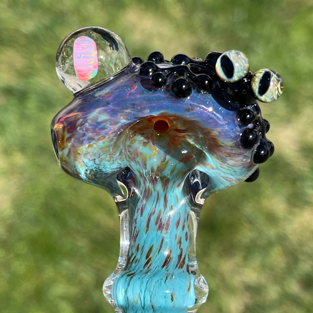 Frog Spoon with Opal Glass Pipe Beezy Glass   