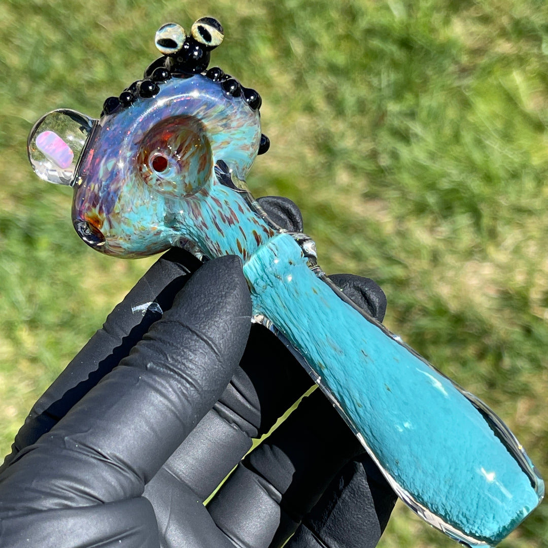 Frog Spoon with Opal Glass Pipe Beezy Glass   