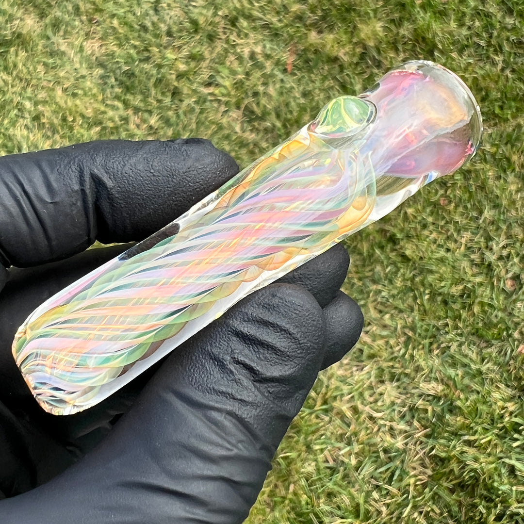 Purple Nebula Chillum Glass Pipe Tako Glass   