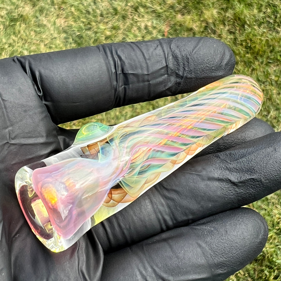 Purple Nebula Chillum Glass Pipe Tako Glass   